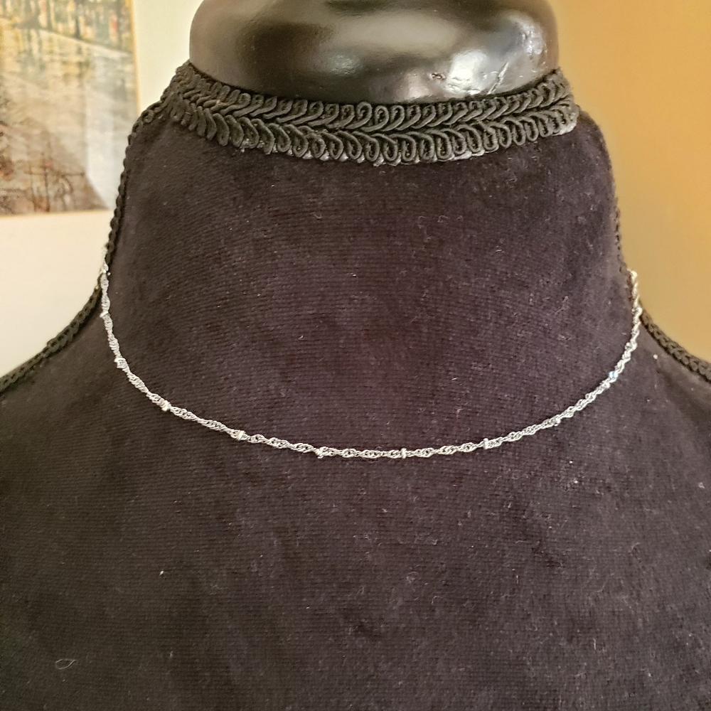 .925 STERLING twisted Chain necklace